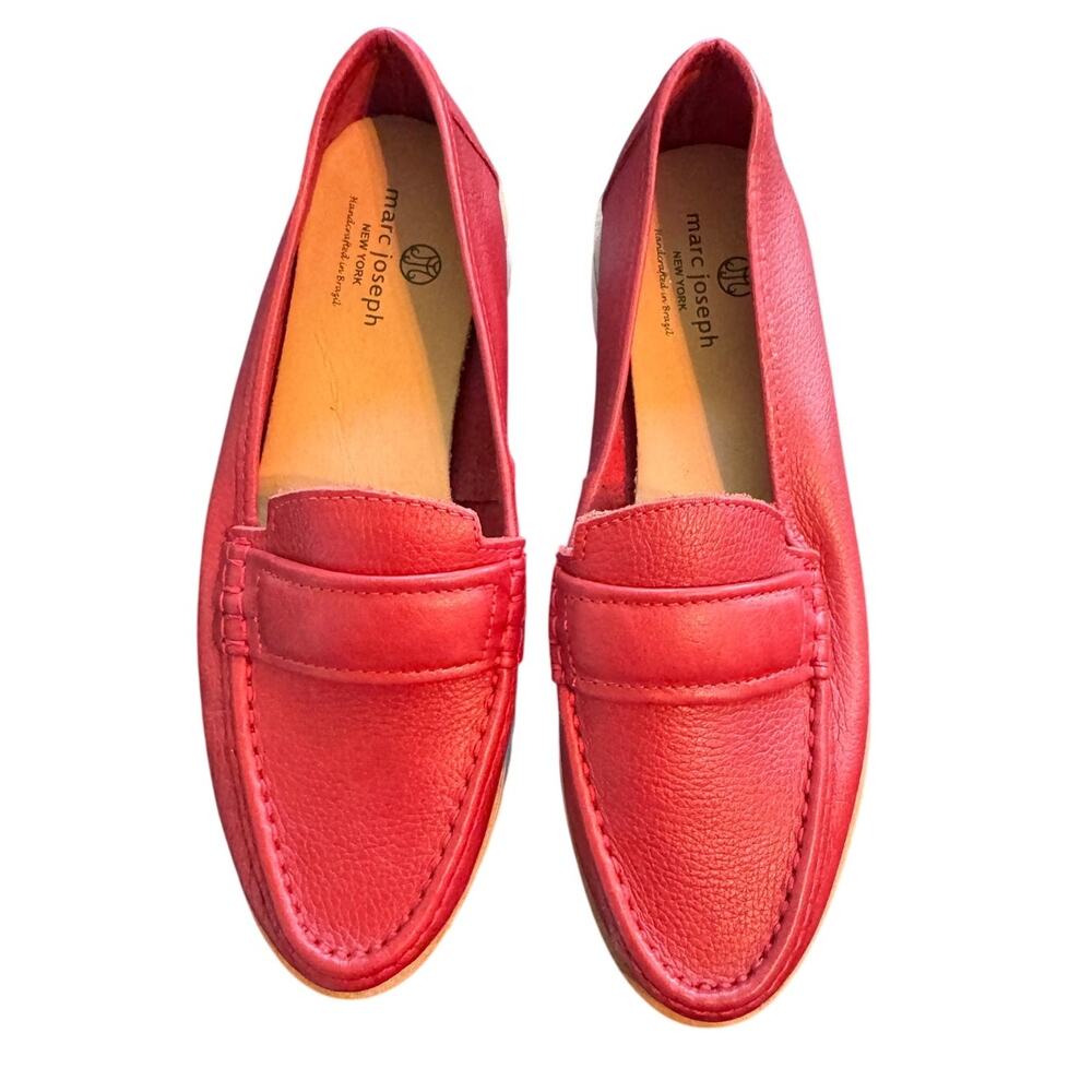 Marc Joseph New York Made in Brazil comfort loafer red/white W8 preppy